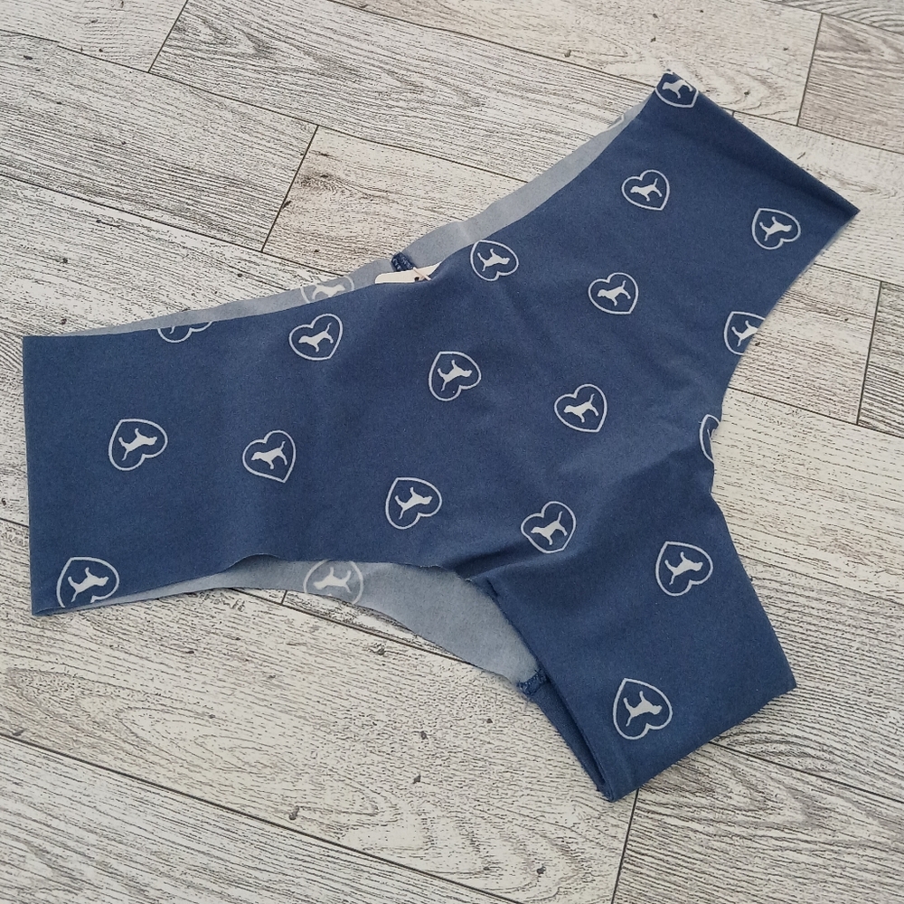 Rare PINK VS. Logo Dog Cheekster No Show Seamless Panty